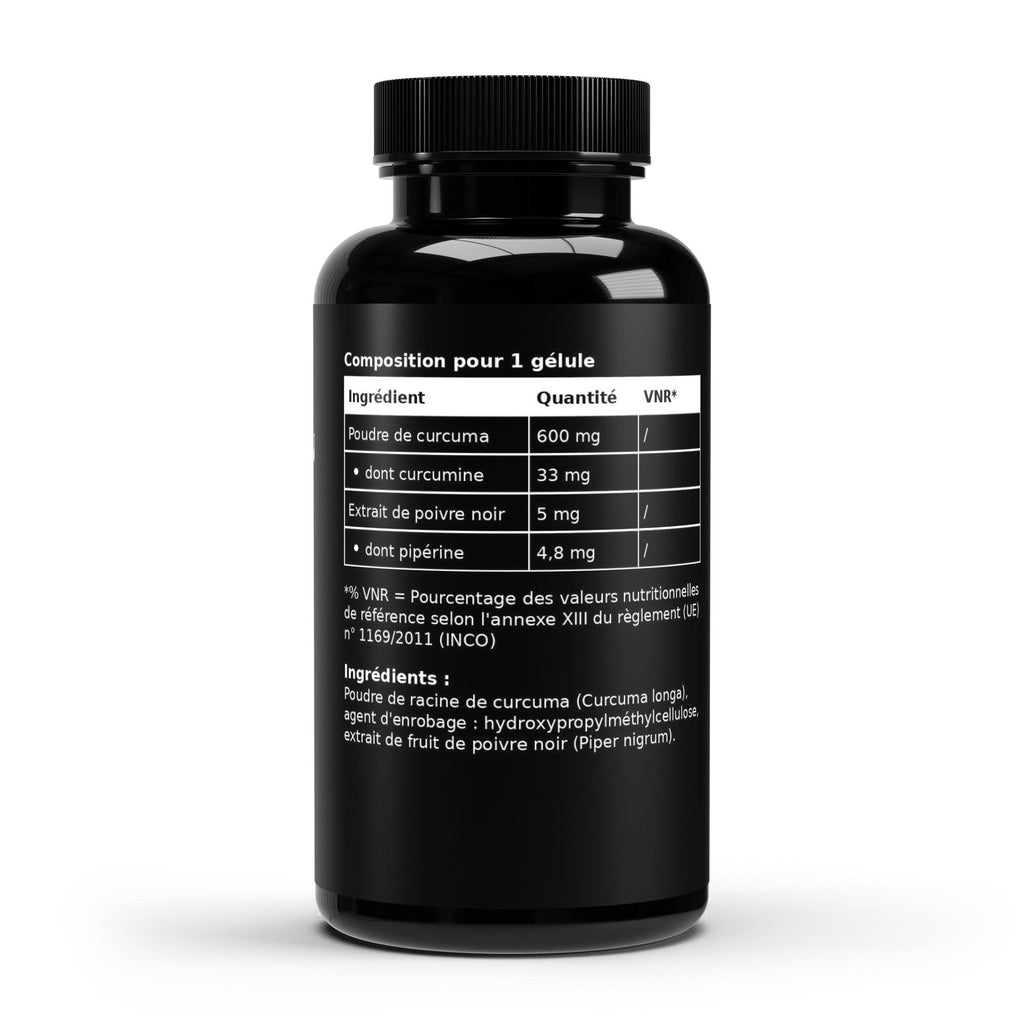 Curcuma & Pipérine — 60 gélules végétales